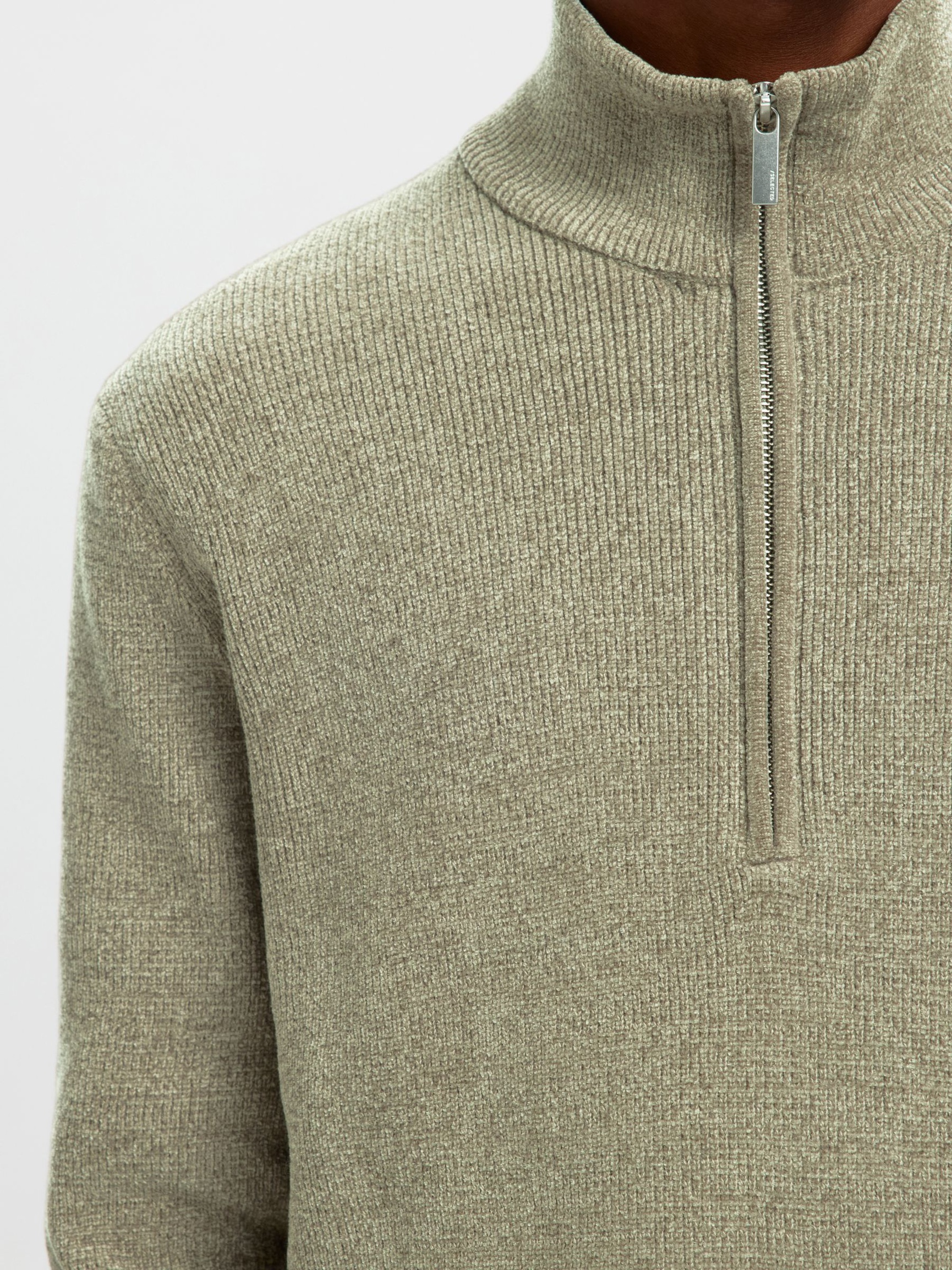 HIGH NECK REISSVERSCHLUSS PULLOVER, Vetiver, highres