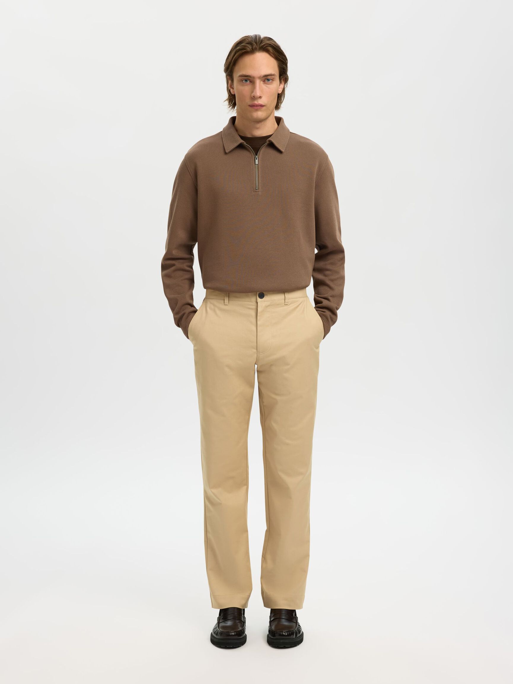 STRAIGHT FIT CHINOS, Incense, highres
