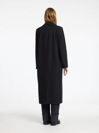 WOLMIX KRIJTSTREEP LANGE JAS, Black, highres