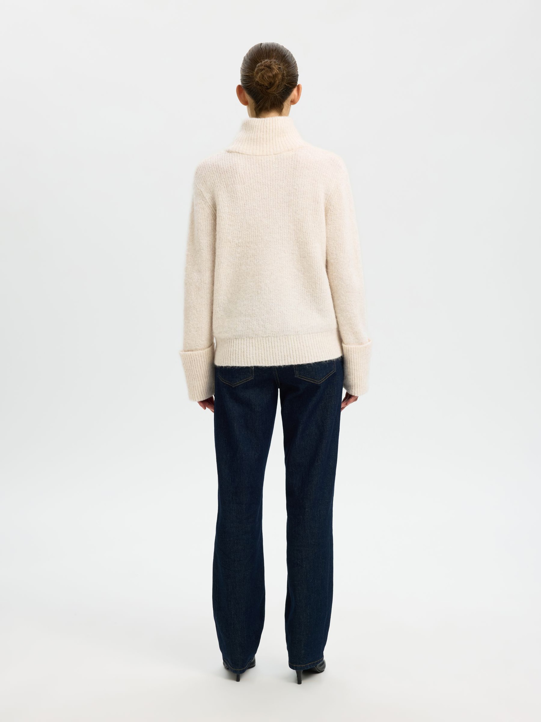 ROLLKRAGEN WOLLGEMISCH PULLOVER, Birch, highres