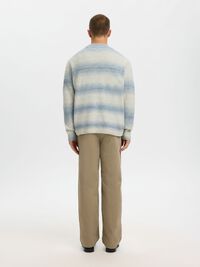RELAXED FIT KNITTED PULLOVER, Dusty Blue, highres