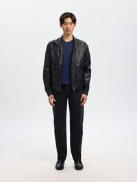 V-NECK T-SHIRT, Navy Blazer, highres