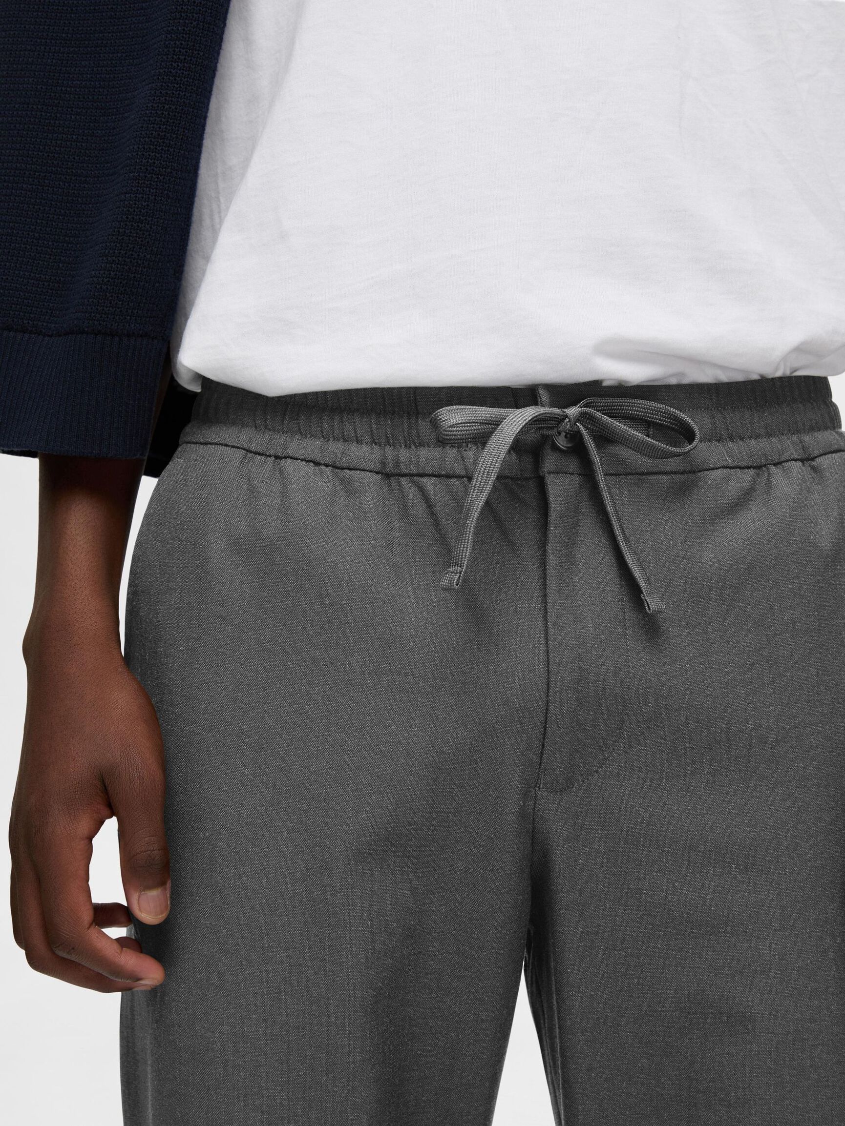196 STRAIGHT FIT HOSE, Grey Melange, highres