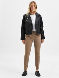 VISCOSE BLEND TROUSERS, Camel, highres