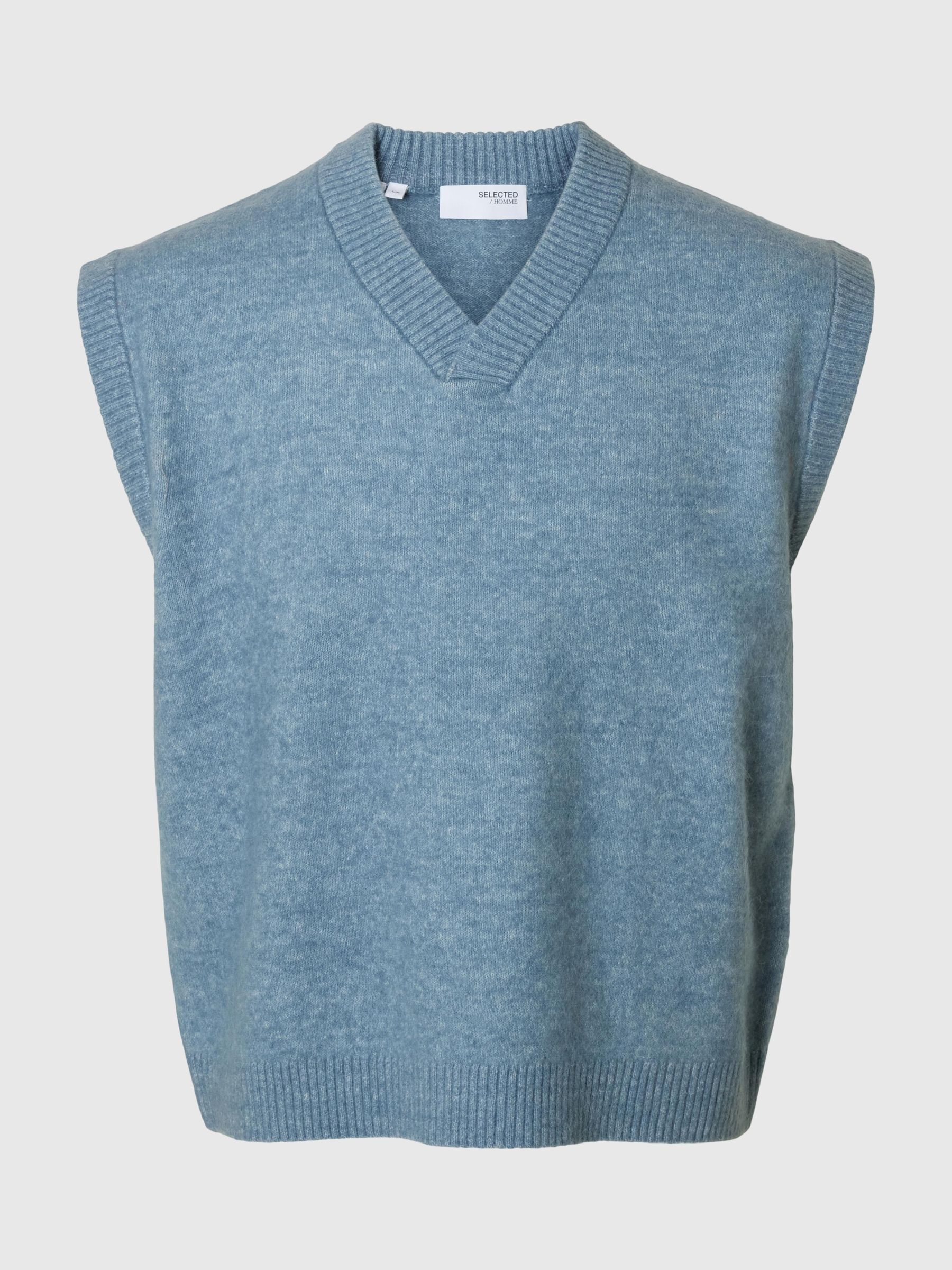 COUPE DÉCONTRACTÉE GILET TRICOTÉ, Blue Mirage, highres