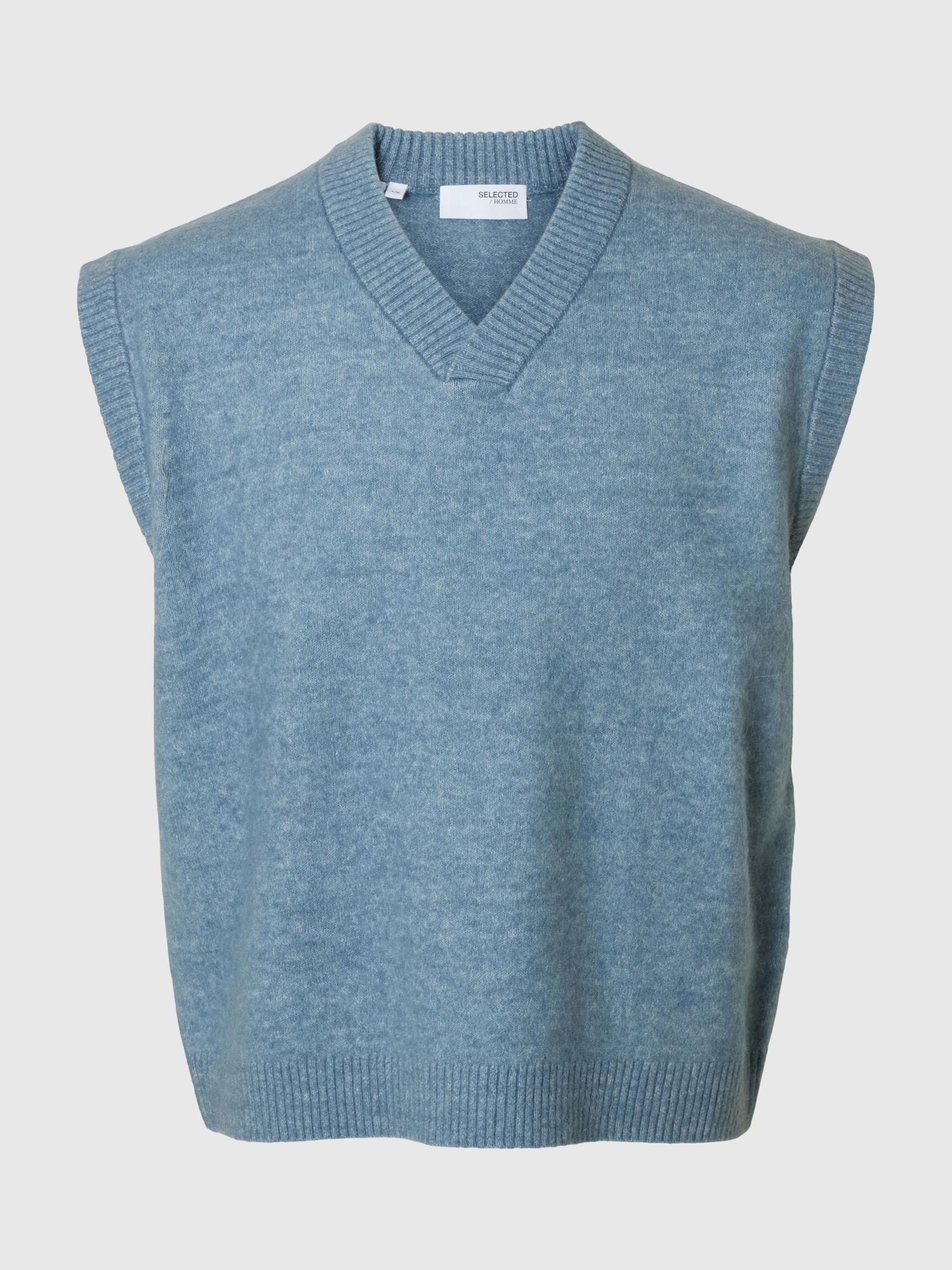 COUPE DÉCONTRACTÉE GILET TRICOTÉ, Blue Mirage, highres