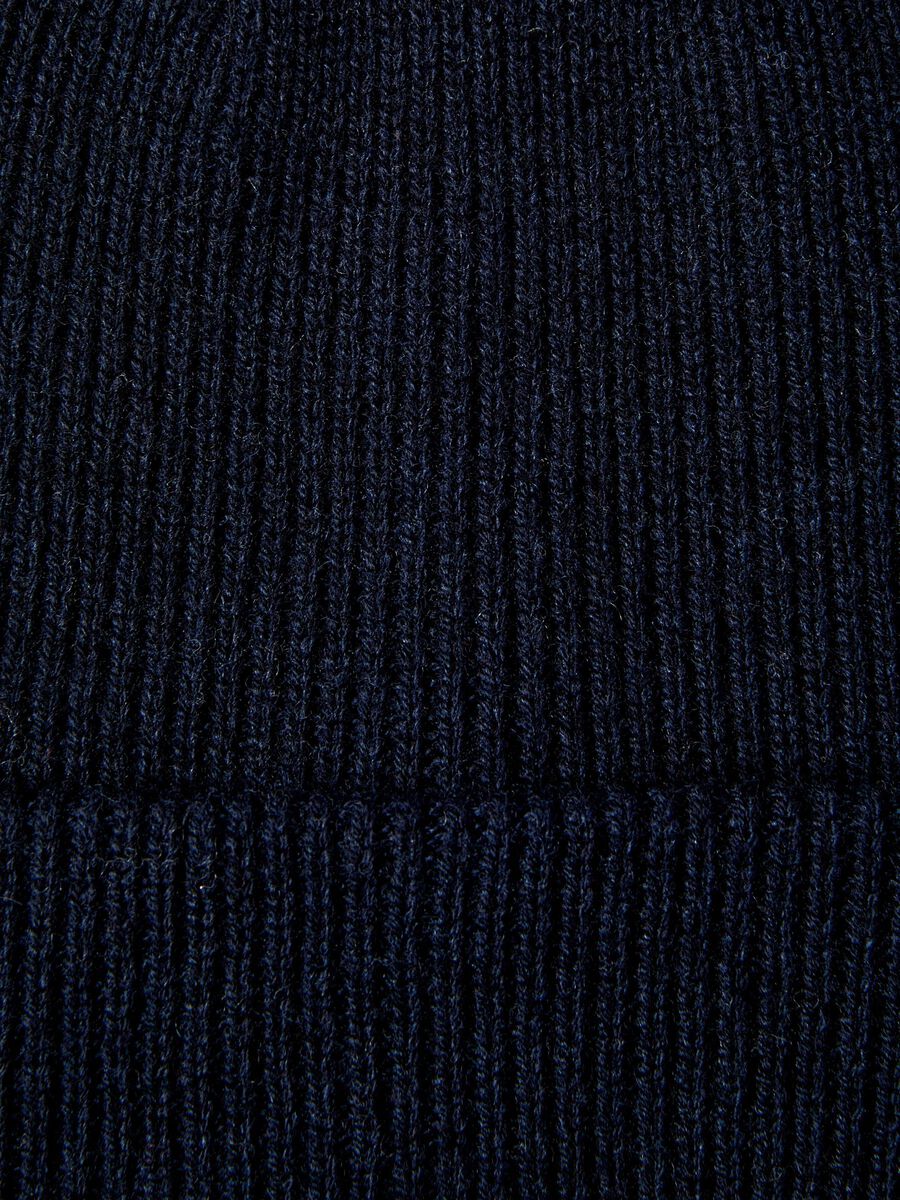 Selected WOOL BLEND KNITTED BEANIE, Sky Captain, highres - 16075397_SkyCaptain_003.jpg