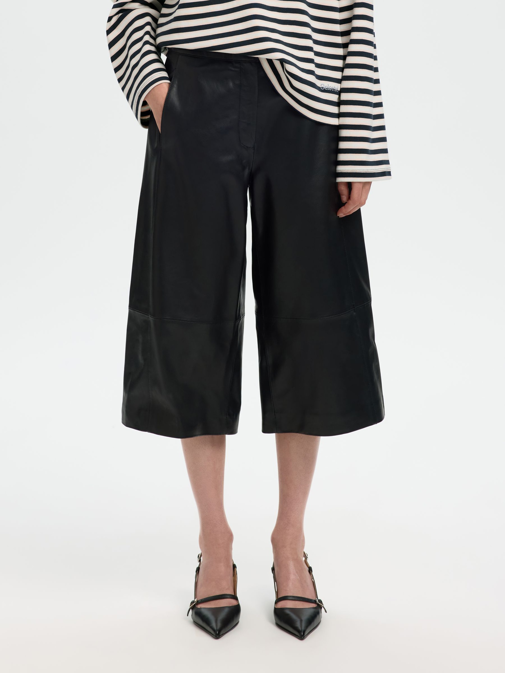 LEDER CULOTTES, Black, highres