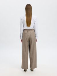 WOOL BLEND SUIT TROUSERS, Oatmeal, highres