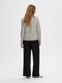 100% KASCHMIR PULLOVER, Light Grey Melange, highres