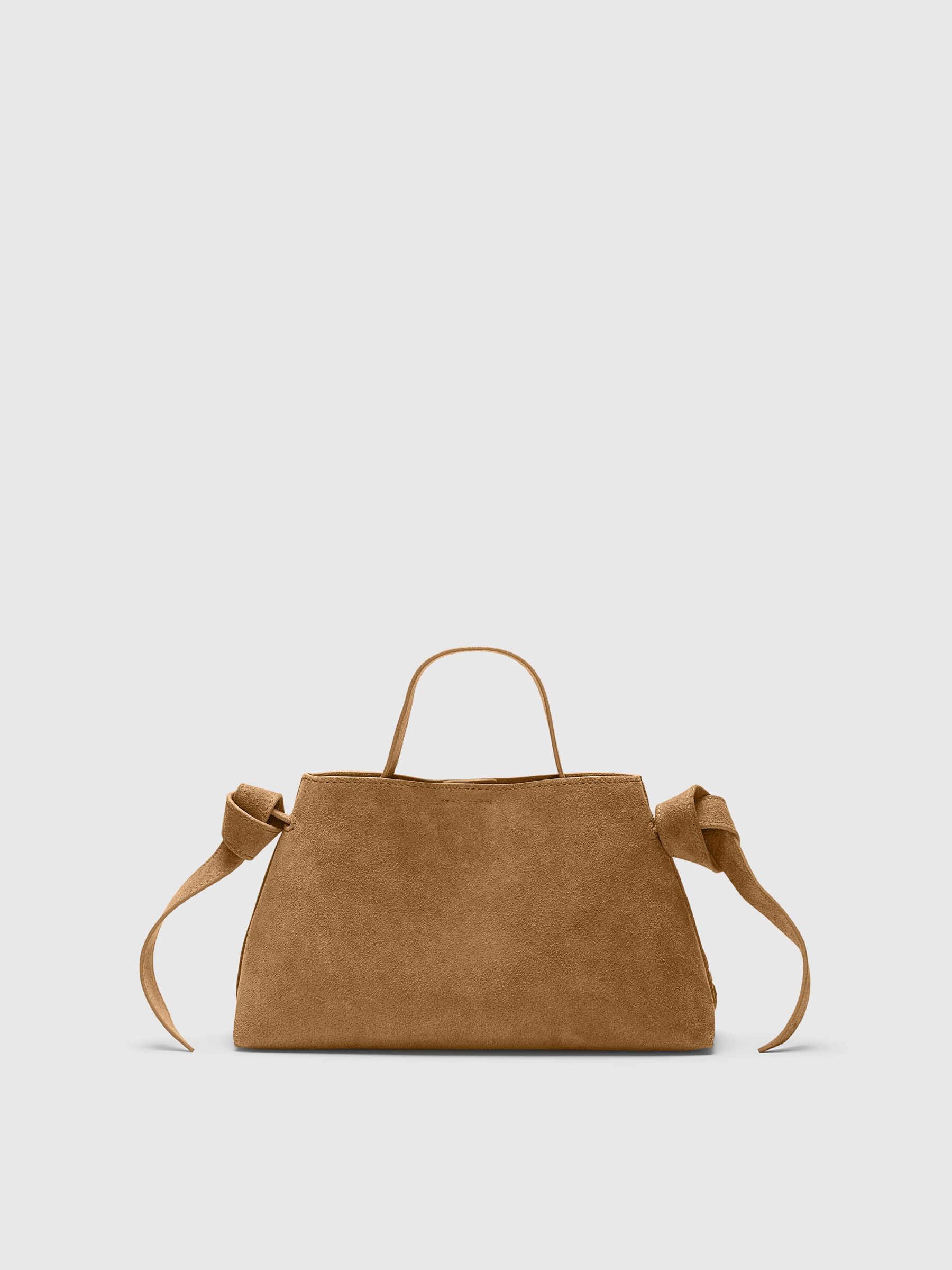 SMALL SUEDE BAG, Tan, highres