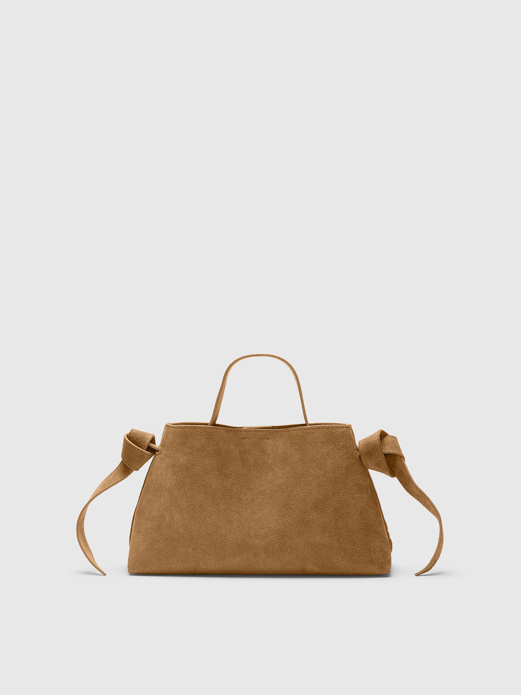 SMALL SUEDE BAG, Tan, highres