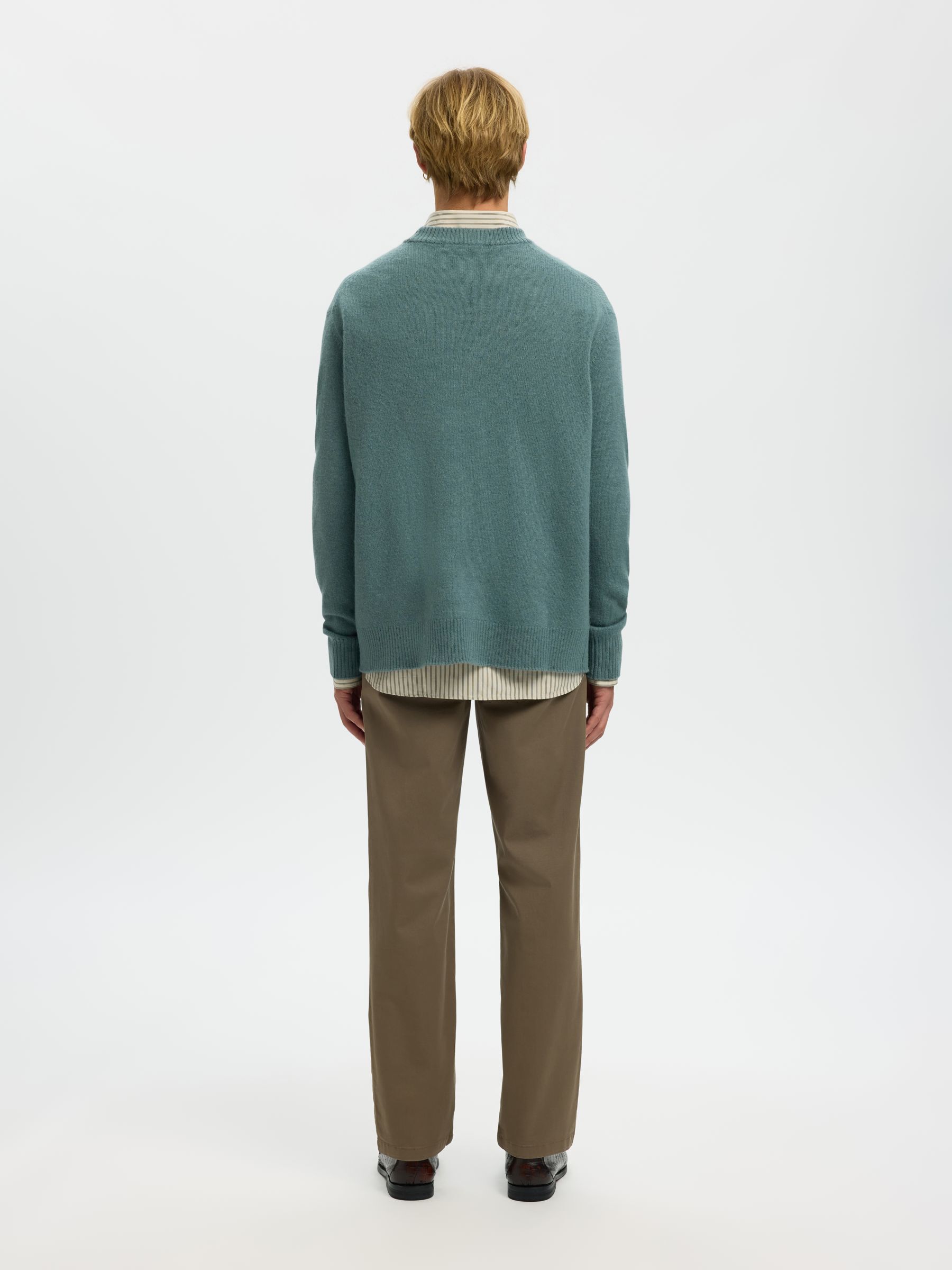 100% WOOL JUMPER, Balsam Green, highres