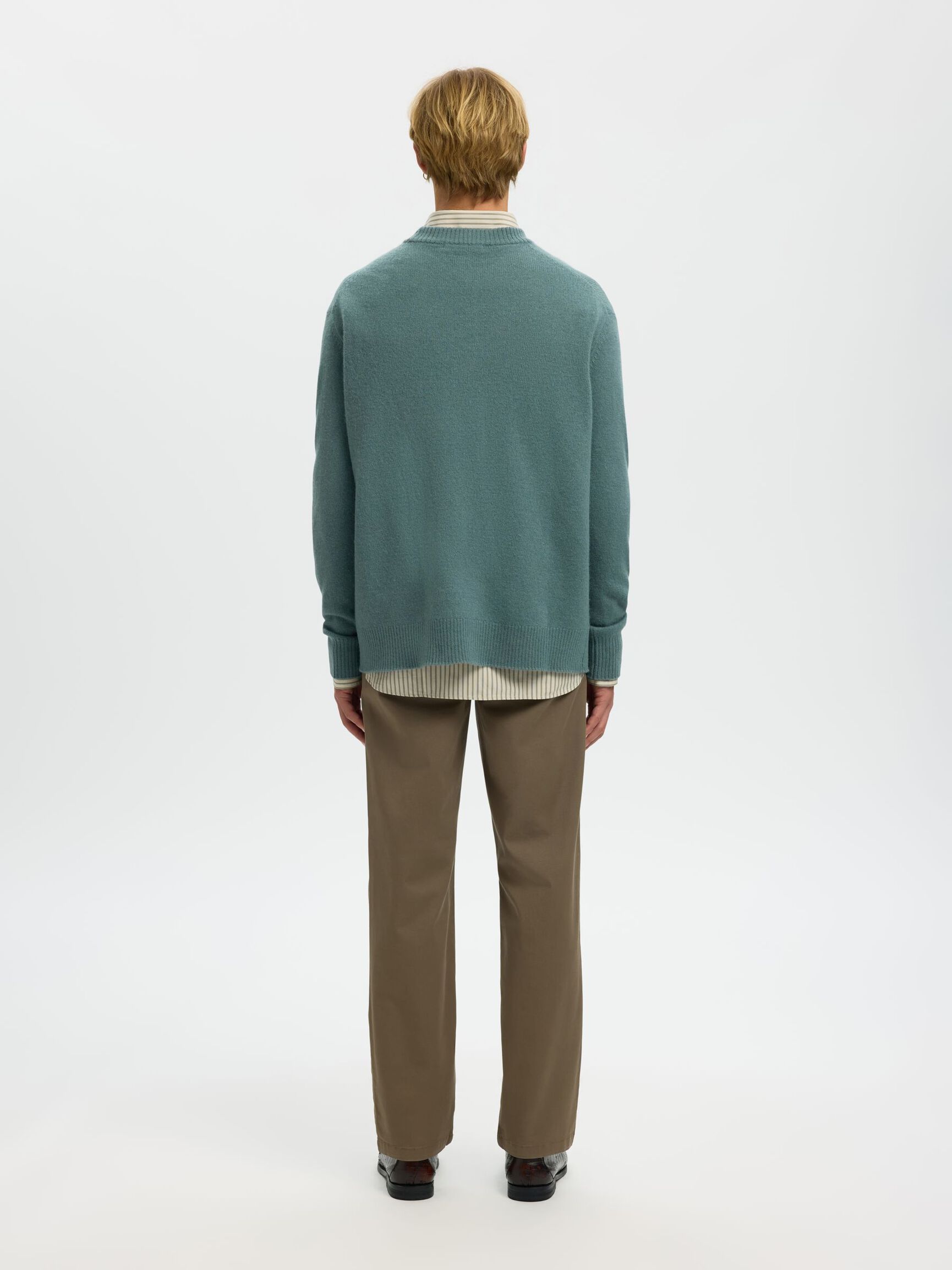 100% WOOL JUMPER, Balsam Green, highres