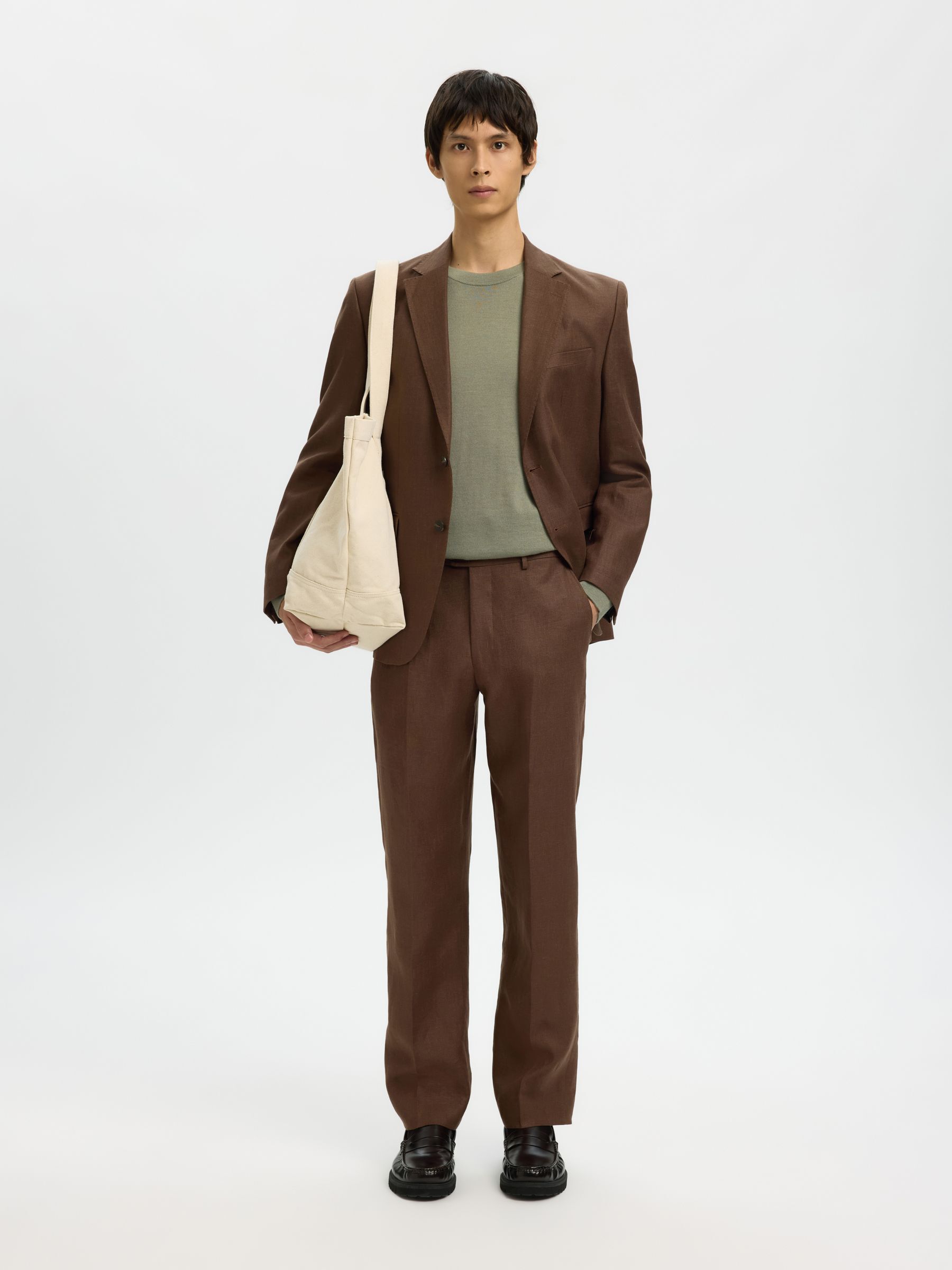 REGULAR FIT LINEN BLAZER, Delicioso, highres