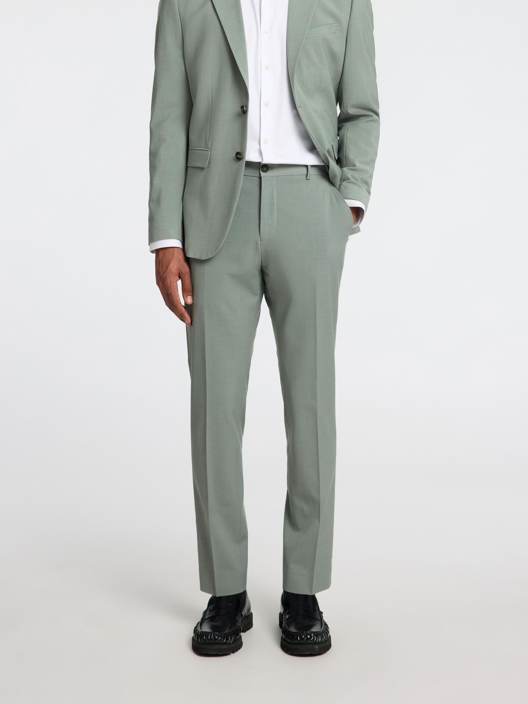 SLIM FIT ANZUGHOSE, Iceberg Green, highres