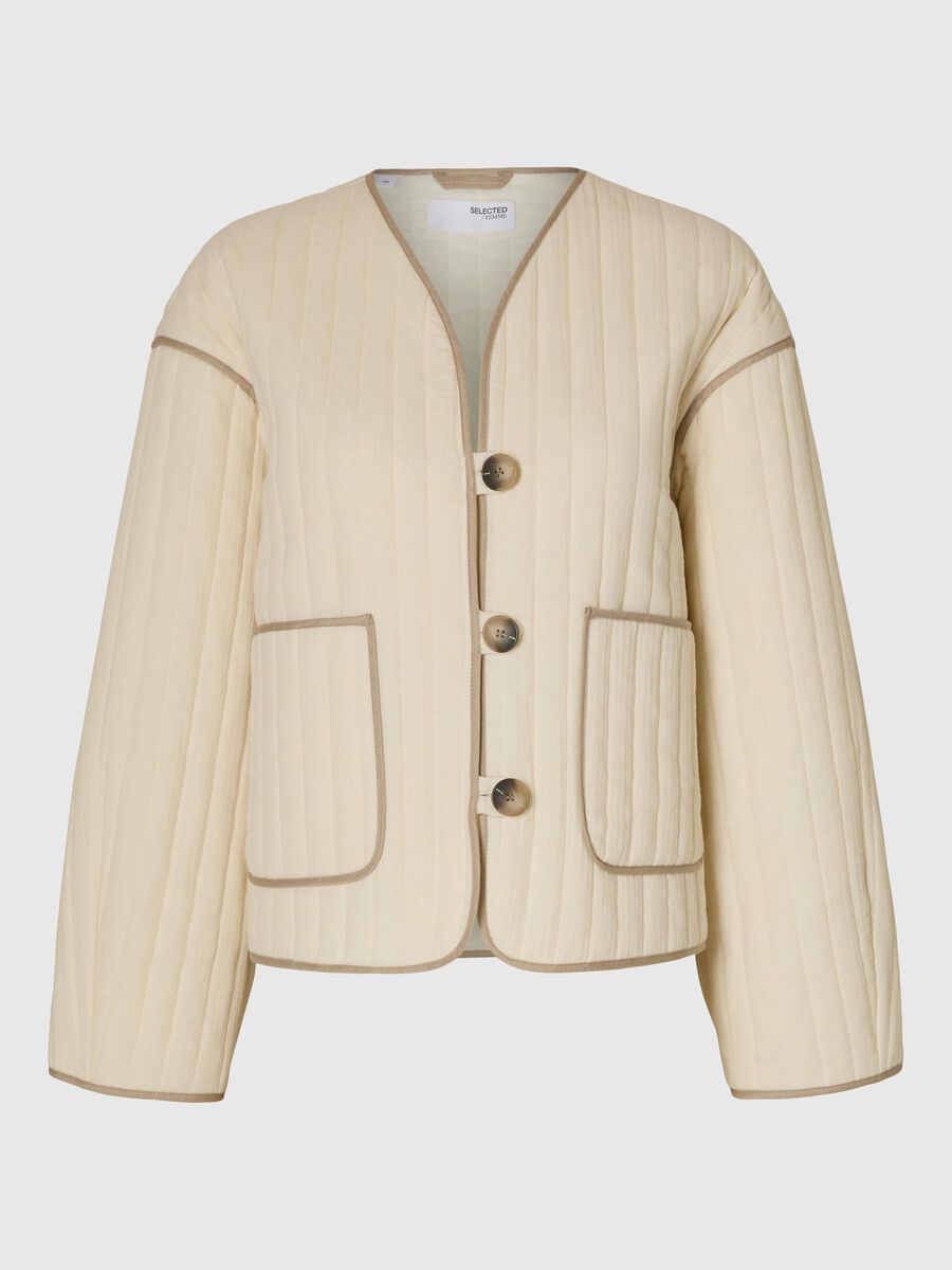 Selected QUILTED PADDED JACKET, Birch, highres - 16096851_Birch_001.jpg