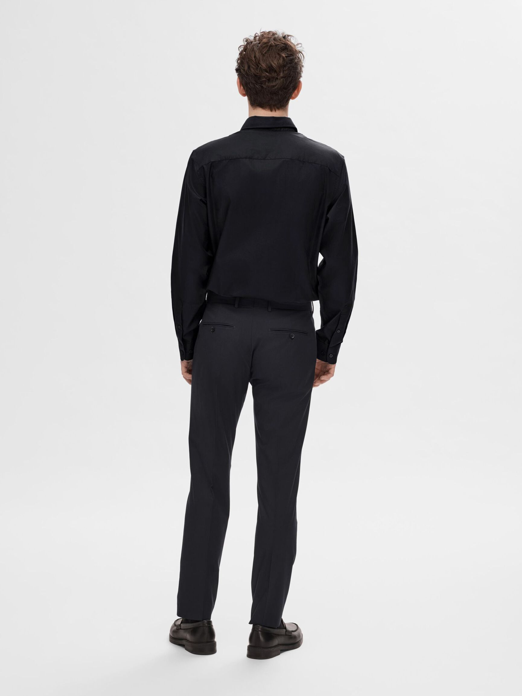 SLIM FIT SHIRT, Black, highres