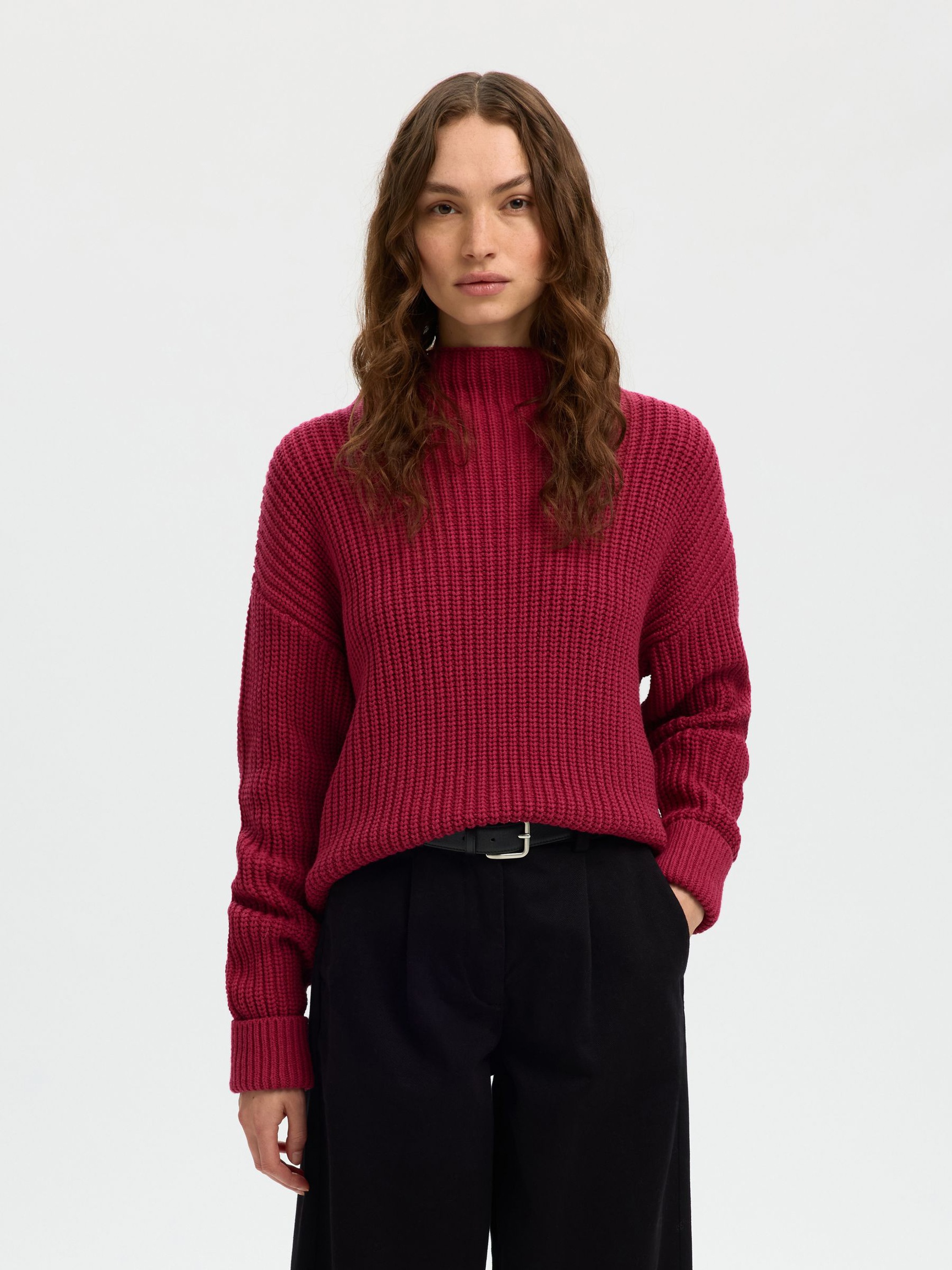 OVERSIZED PULLOVER, Anemone, highres