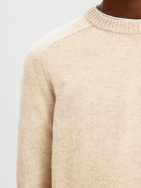 CREW NECK KNITTED JUMPER, Kelp, highres