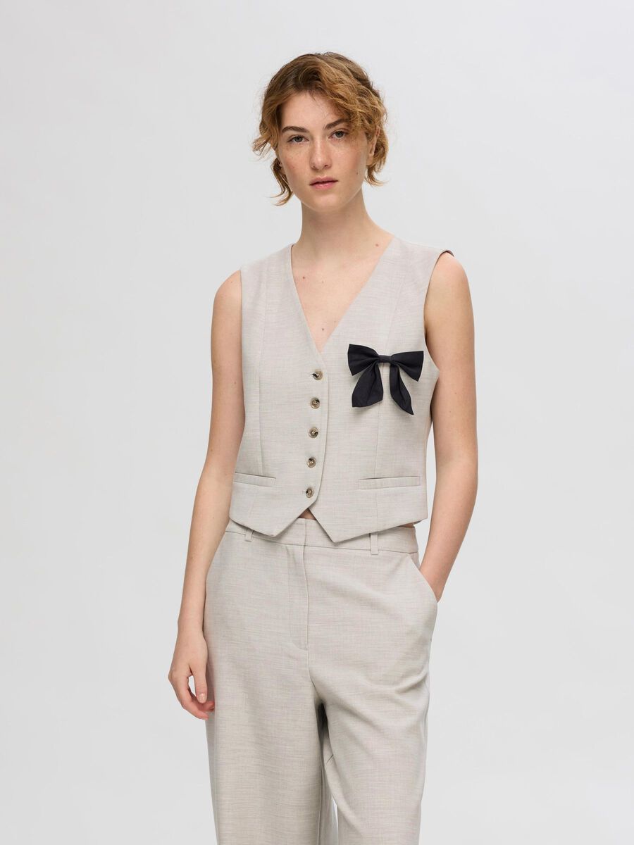 Selected VISCOSE BLEND TAILORED WAISTCOAT, Dove, highres - 16095485_Dove_1140295_003.jpg