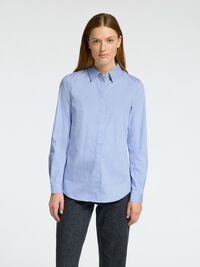 FITTED STRIPED SHIRT, Bright White, highres