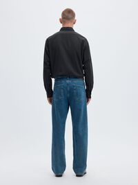 OXFORD LONG SLEEVED SHIRT, Black, highres