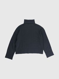 WOOL BLEND ROLL NECK JUMPER, Black, highres
