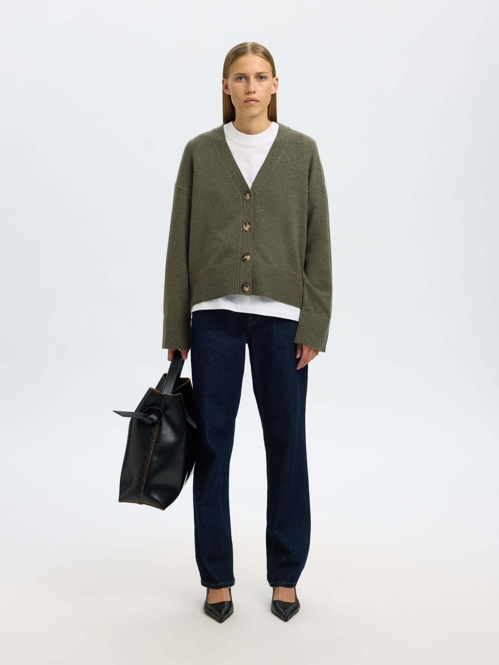 WOOL BLEND KNITTED CARDIGAN, Kalamata, highres