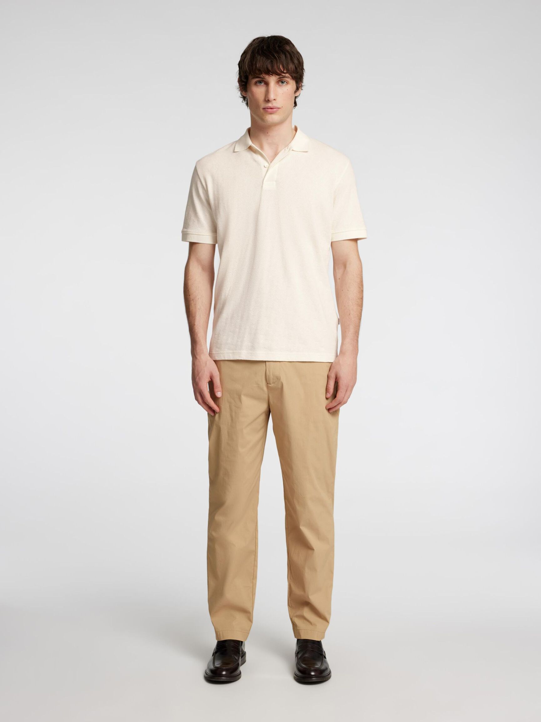 TEJIDO DE JACQUARD POLO, Egret, highres