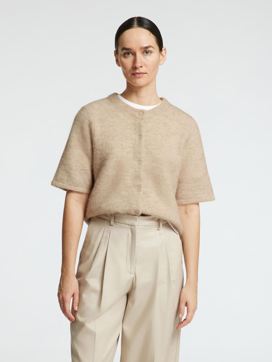 Selected WOLLGEMISCH KURZARM STRICKJACKE, Birch, highres - 16096194_Birch_1156485_003.jpg