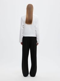  VEYRA ELASTICATED WAIST WIDE-LEG TROUSERS, Black, highres