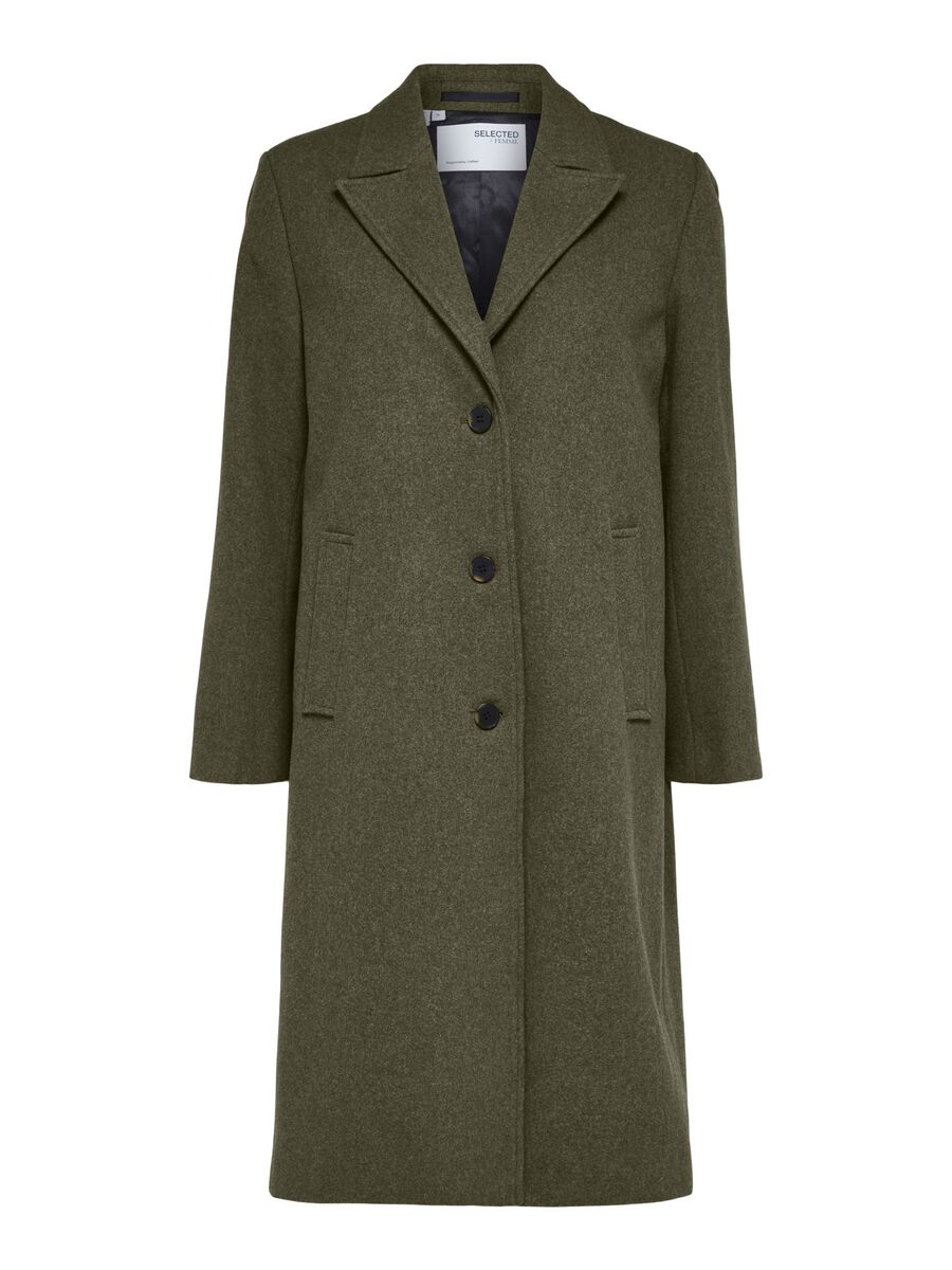 Selected ENKELE KNOPENRIJ WOLMIX LANGE JAS, Ivy Green, highres - 16090094_IvyGreen_1038934_001.jpg