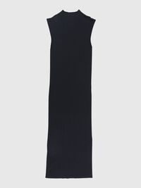 SLEEVELESS KNITTED DRESS, Black, highres