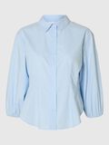 Selected COTTON 3/4 SLEEVED SHIRT, Cashmere Blue, highres - 16097362_CashmereBlue_001.jpg