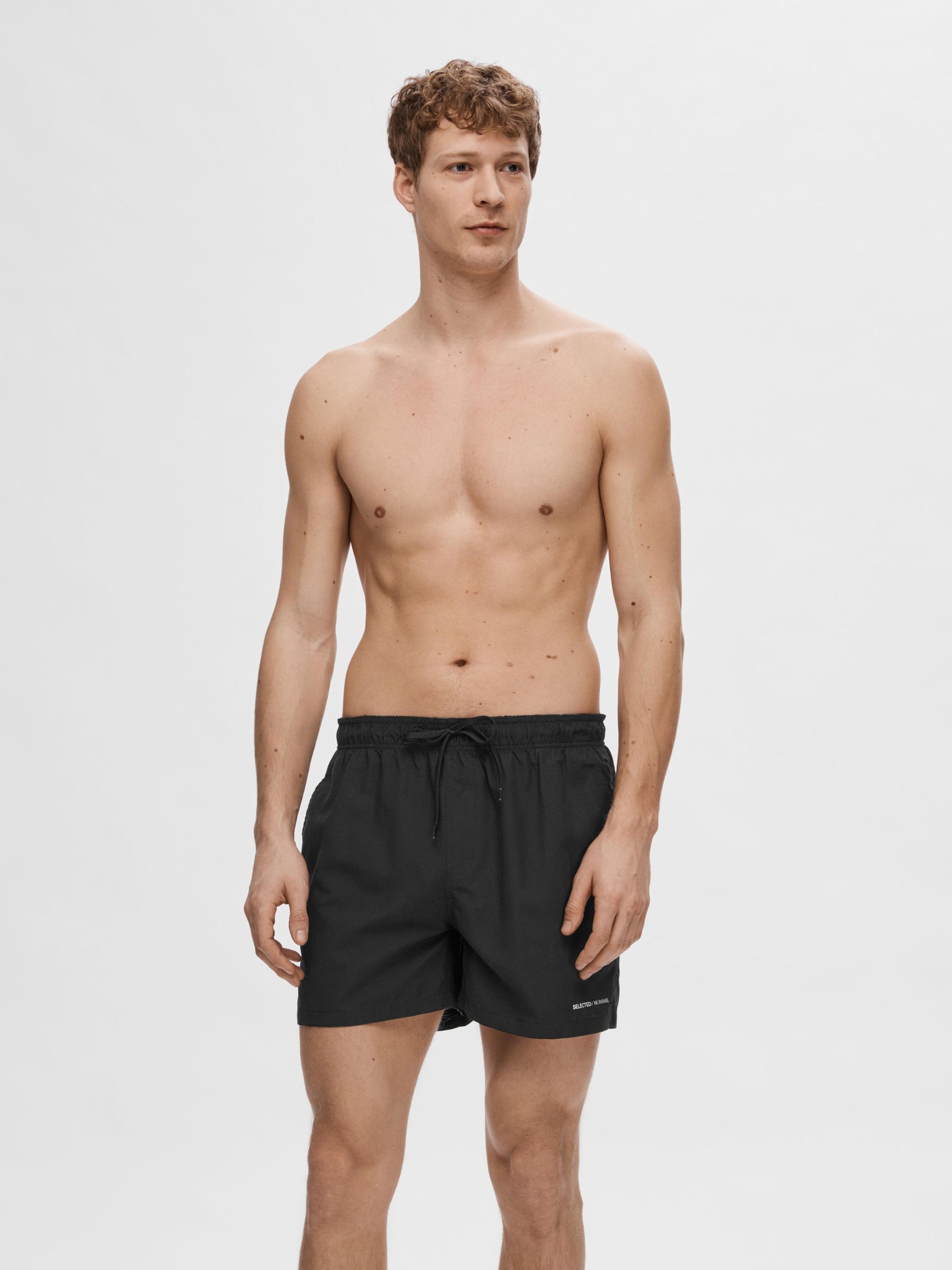 KLASSISCHE BADESHORTS, Black, highres