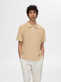TERRYCLOTH POLO SHIRT, Pure Cashmere, highres