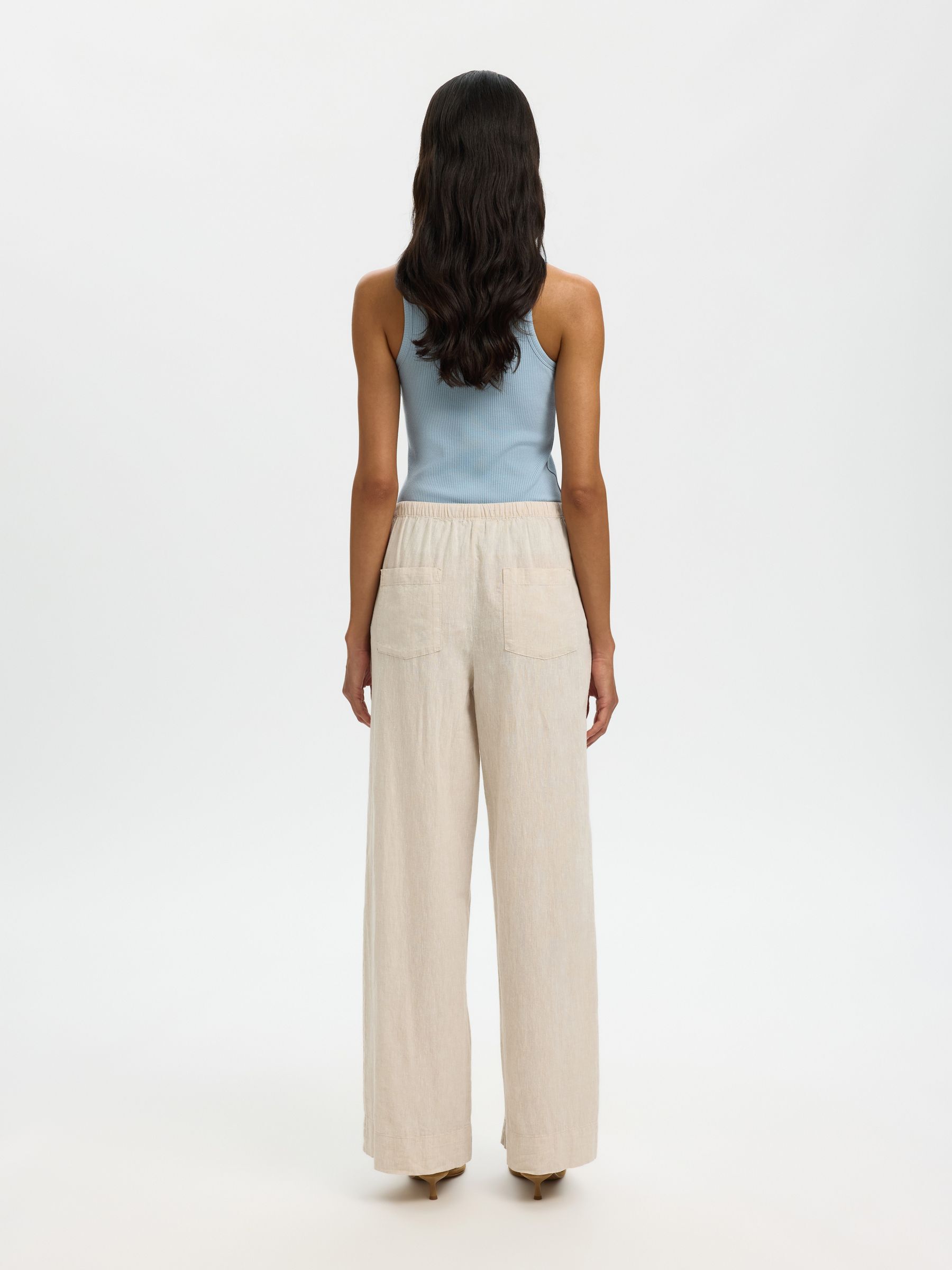 RIBBED TANK TOP, Dusty Blue, highres