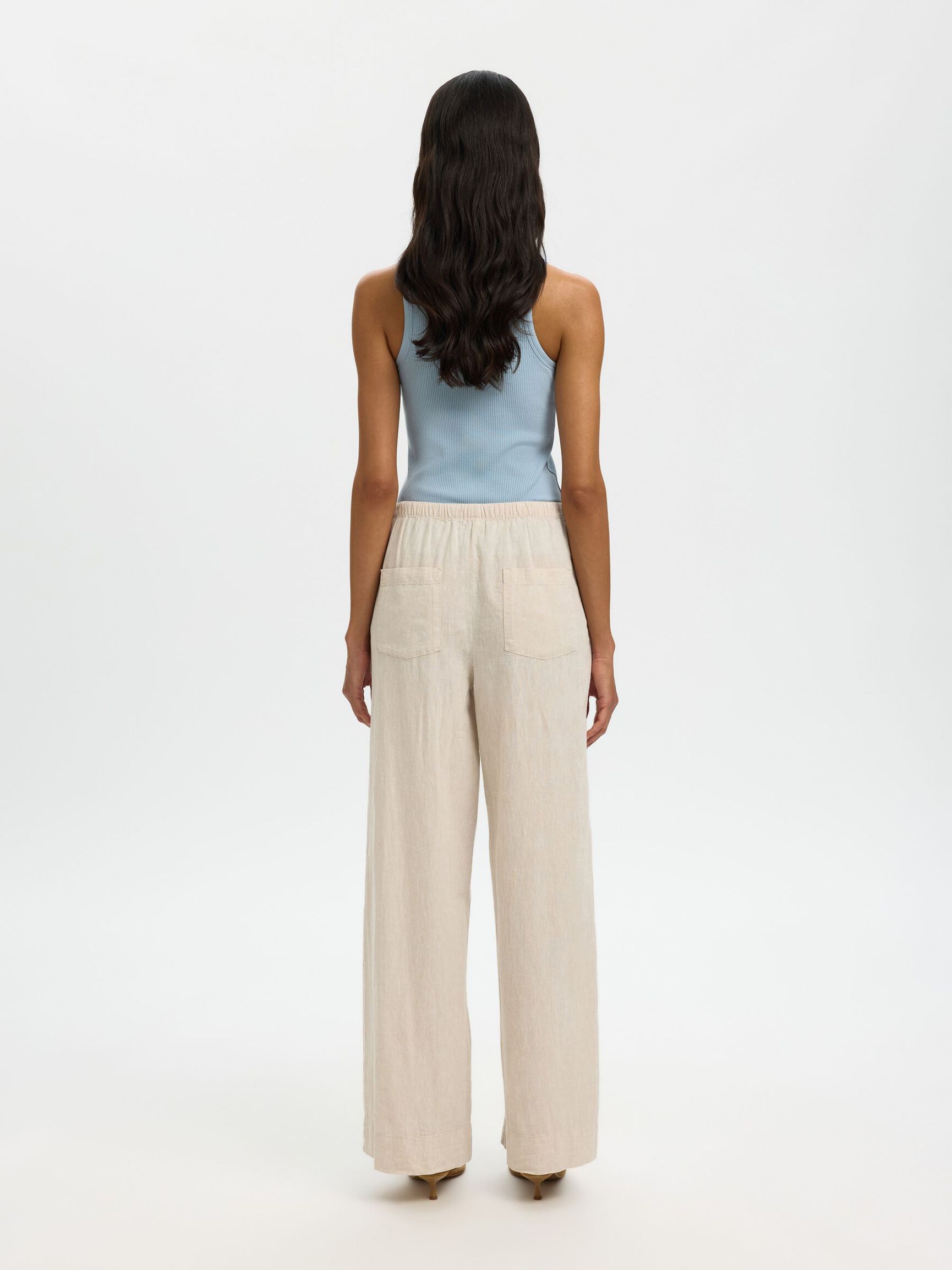 RIBBED TANK TOP, Dusty Blue, highres