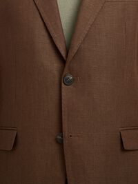 REGULAR FIT LINEN BLAZER, Delicioso, highres