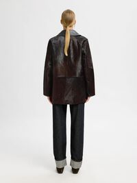 COW LEATHER JACKET, Delicioso, highres