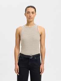 GESTREIFTE TANKTOP, Oatmeal, highres