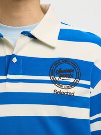 RELAXED FIT LANGARM-POLOSHIRT, Egret, highres