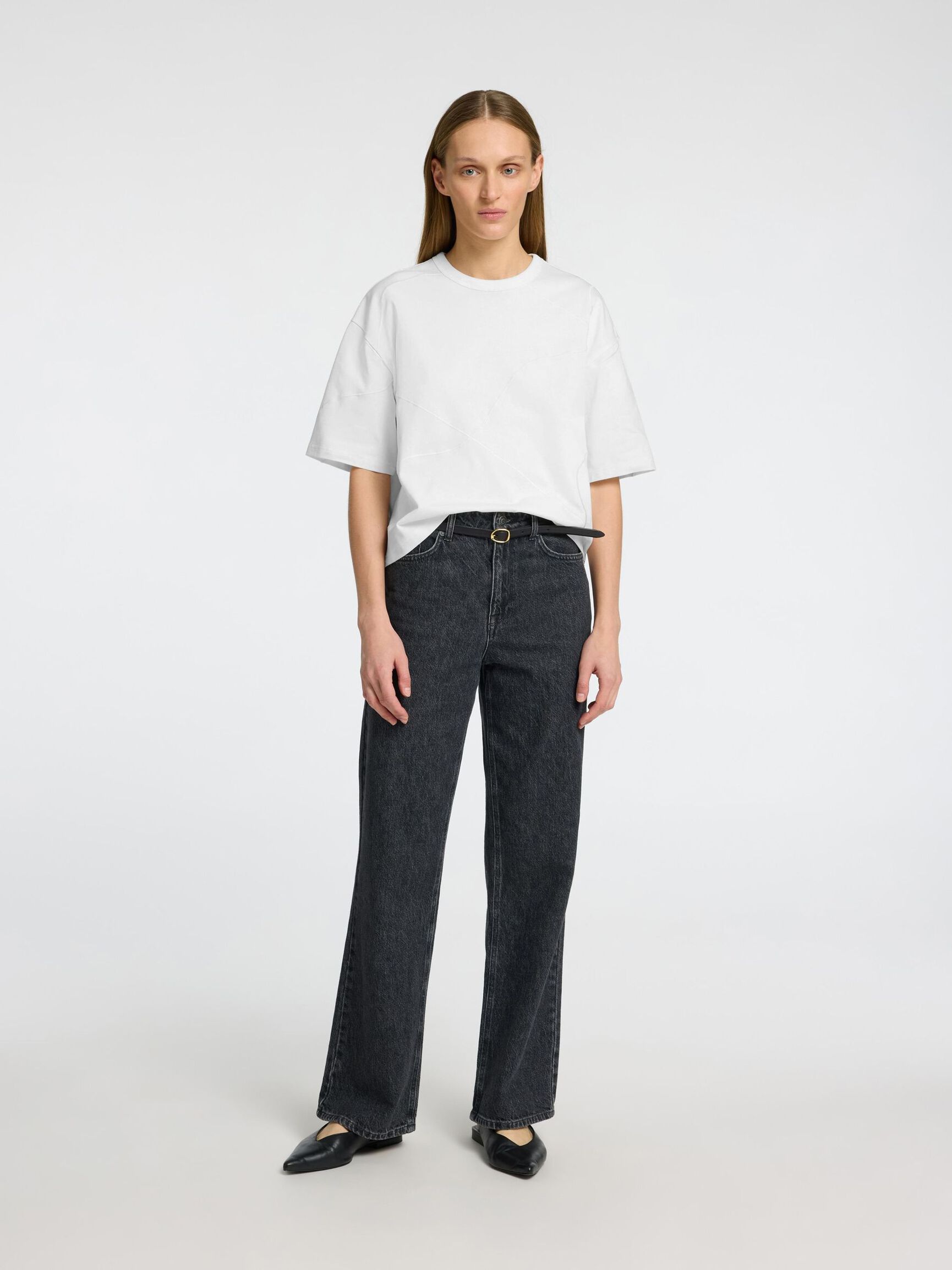 BRODERT CROPPED T-SKJORTE, Snow White, highres