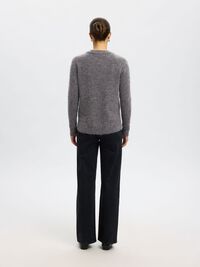WOOL BLEND JUMPER, Medium Grey Melange, highres