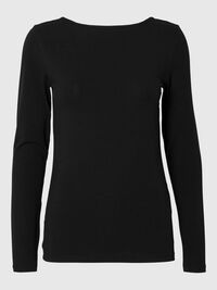 REVERSIBLE LONG SLEEVED T-SHIRT, Black, highres