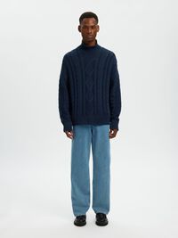 100% COTTON TURTLENECK, Sky Captain, highres