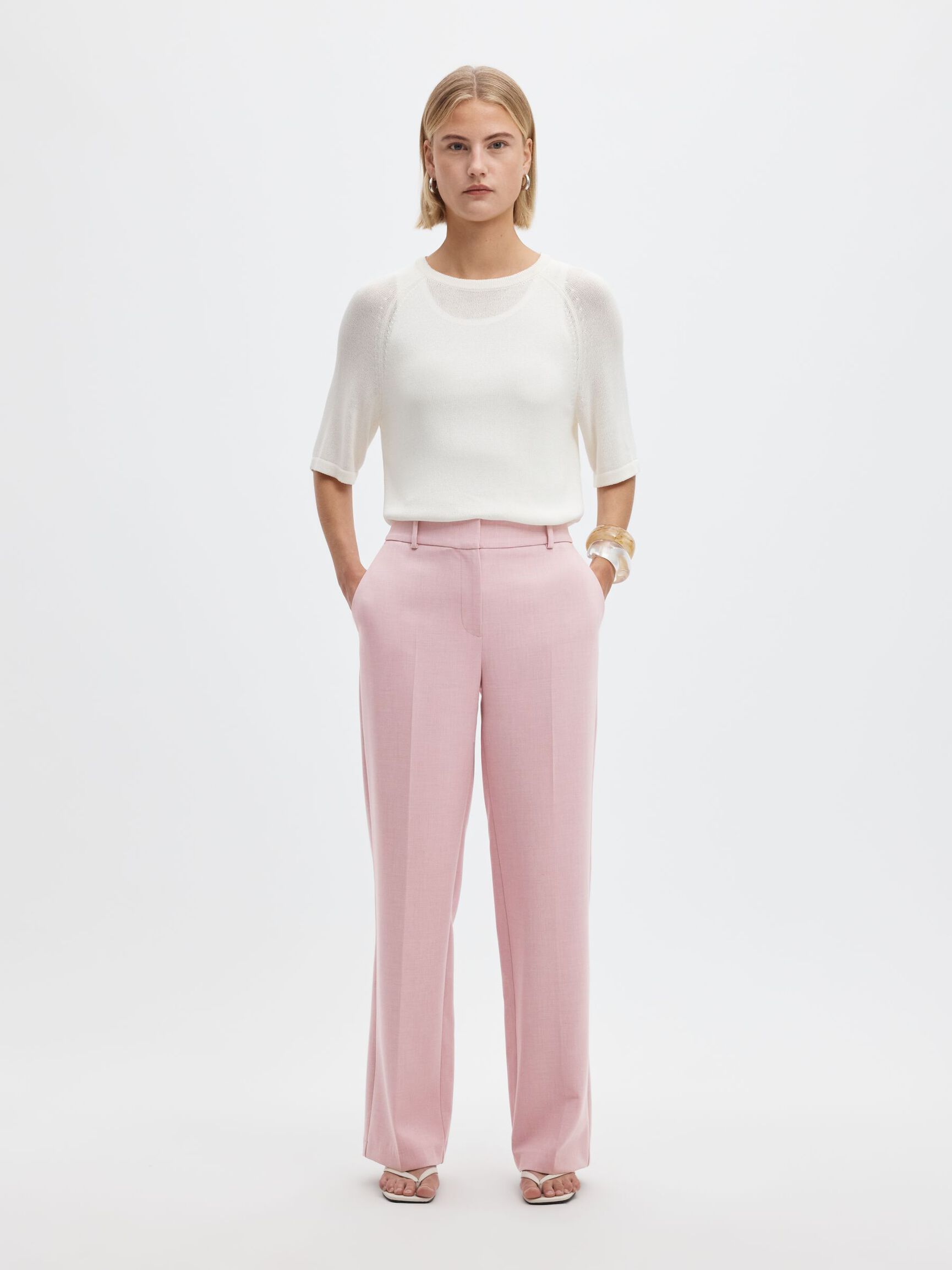 TAILORED TROUSERS, Bleached Mauve, highres
