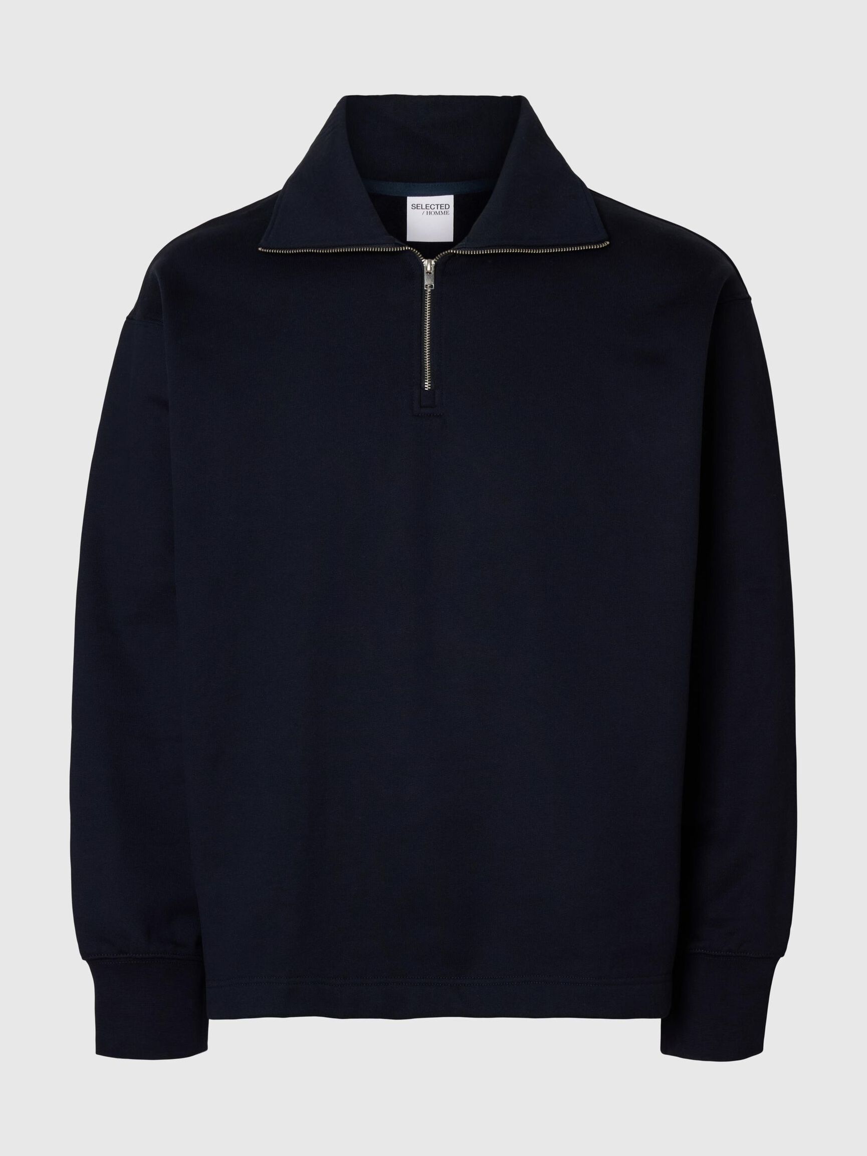 BAUMWOLL SWEATSHIRT MIT REISSVERSCHLUSS, Sky Captain, highres