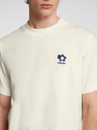 GEBORDUURD T-SHIRT, Egret, highres